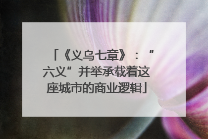 《义乌七章》：“六义”并举承载着这座城市的商业逻辑