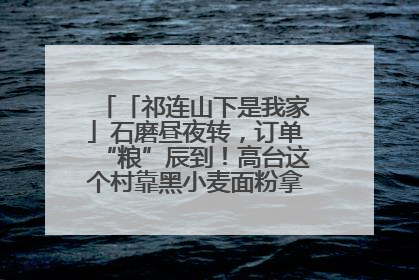 「祁连山下是我家」石磨昼夜转，订单“粮”辰到！高台这个村靠黑小麦面粉拿下成立来最大订单