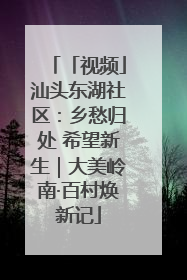 「视频」汕头东湖社区：乡愁归处 希望新生｜大美岭南·百村焕新记