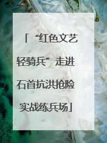 “红色文艺轻骑兵”走进石首抗洪抢险实战练兵场