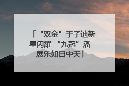 “双金”于子迪新星闪耀 “九冠”潘展乐如日中天