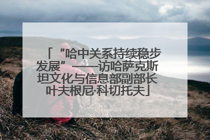 “哈中关系持续稳步发展”——访哈萨克斯坦文化与信息部副部长叶夫根尼·科切托夫