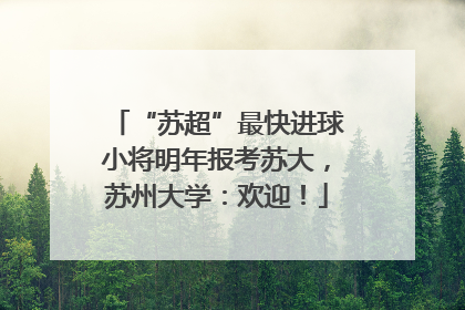 “苏超”最快进球小将明年报考苏大，苏州大学：欢迎！
