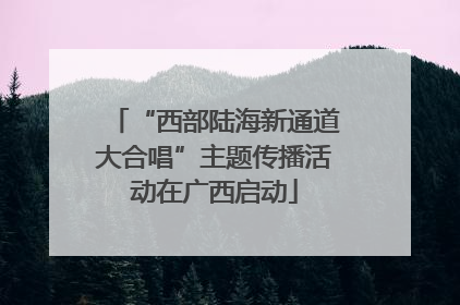 “西部陆海新通道大合唱”主题传播活动在广西启动