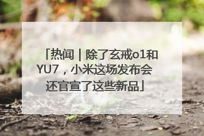 热闻｜除了玄戒o1和YU7，小米这场发布会还官宣了这些新品