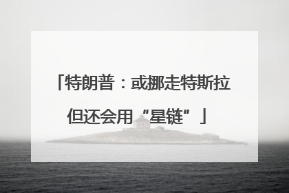 特朗普：或挪走特斯拉 但还会用“星链”