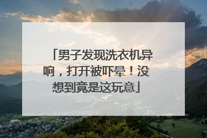 男子发现洗衣机异响，打开被吓晕！没想到竟是这玩意