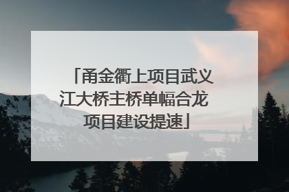 甬金衢上项目武义江大桥主桥单幅合龙 项目建设提速