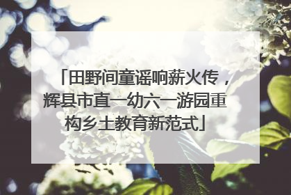 田野间童谣响薪火传，辉县市直一幼六一游园重构乡土教育新范式