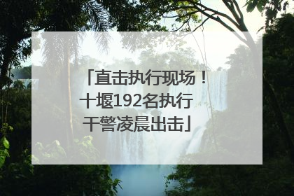直击执行现场！十堰192名执行干警凌晨出击