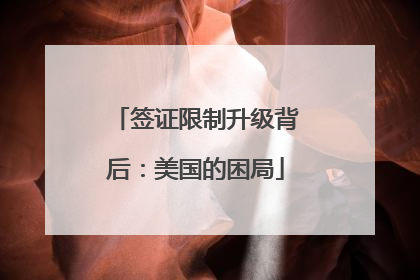签证限制升级背后：美国的困局
