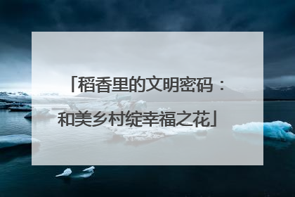 稻香里的文明密码：和美乡村绽幸福之花