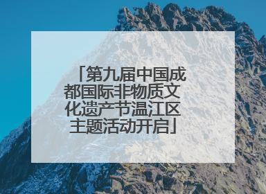 第九届中国成都国际非物质文化遗产节温江区主题活动开启