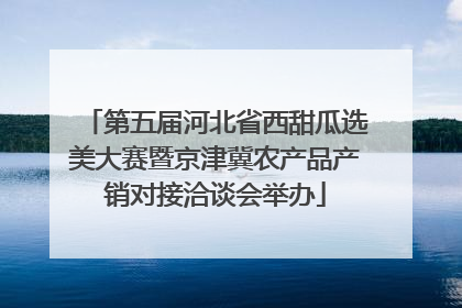 第五届河北省西甜瓜选美大赛暨京津冀农产品产销对接洽谈会举办