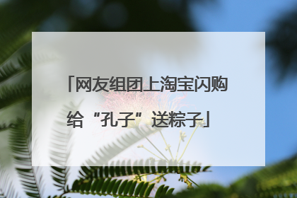 网友组团上淘宝闪购给“孔子”送粽子