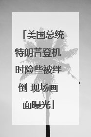 美国总统特朗普登机时险些被绊倒 现场画面曝光