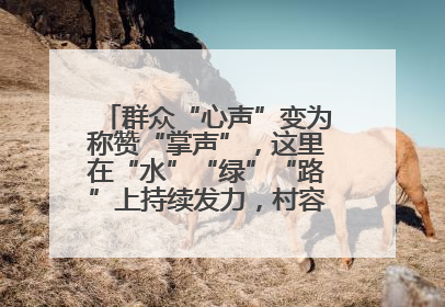 群众“心声”变为称赞“掌声”，这里在“水”“绿”“路”上持续发力，村容村貌焕然一新