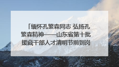 缅怀孔繁森同志 弘扬孔繁森精神——山东省第十批援藏干部人才清明节前到岗巴县开展党性教育