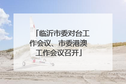 临沂市委对台工作会议、市委港澳工作会议召开
