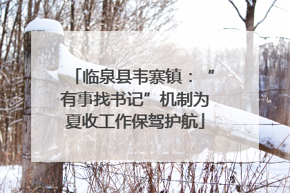 临泉县韦寨镇：“有事找书记”机制为夏收工作保驾护航
