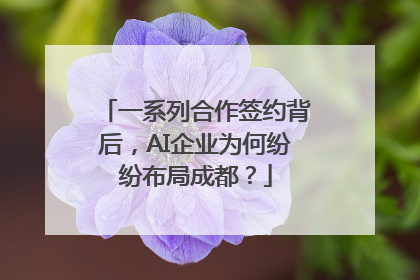 一系列合作签约背后，AI企业为何纷纷布局成都？