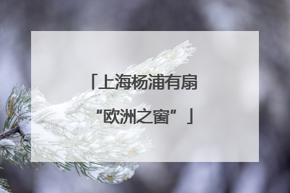上海杨浦有扇“欧洲之窗”