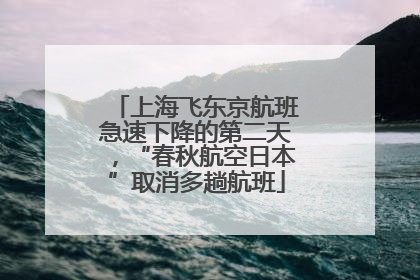 上海飞东京航班急速下降的第二天，“春秋航空日本”取消多趟航班