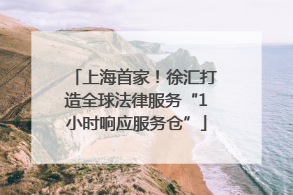 上海首家！徐汇打造全球法律服务“1小时响应服务仓”