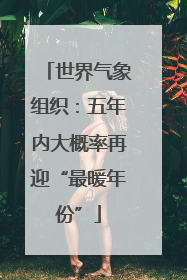 世界气象组织：五年内大概率再迎“最暖年份”