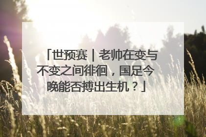 世预赛｜老帅在变与不变之间徘徊，国足今晚能否搏出生机？