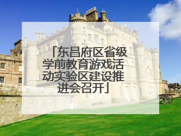 东昌府区省级学前教育游戏活动实验区建设推进会召开