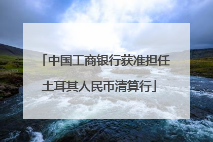 中国工商银行获准担任土耳其人民币清算行