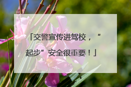 交警宣传进驾校，“起步”安全很重要！