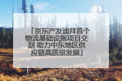 京东产发迪拜首个物流基础设施项目交割 助力中东地区供应链高质量发展
