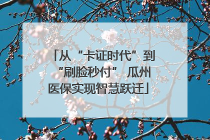 从“卡证时代”到“刷脸秒付” 瓜州医保实现智慧跃迁