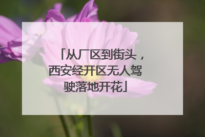 从厂区到街头，西安经开区无人驾驶落地开花