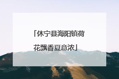 休宁县海阳镇荷花飘香夏意浓