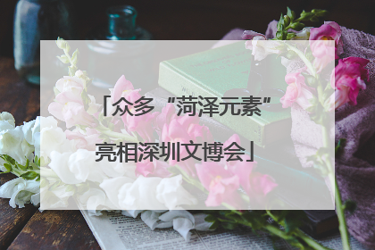 众多“菏泽元素”亮相深圳文博会