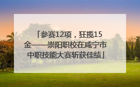 参赛12项，狂揽15金——崇阳职校在咸宁市中职技能大赛斩获佳绩