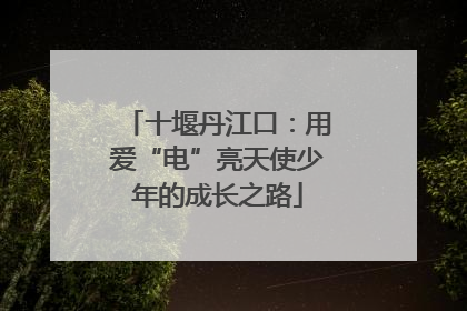 十堰丹江口：用爱“电”亮天使少年的成长之路