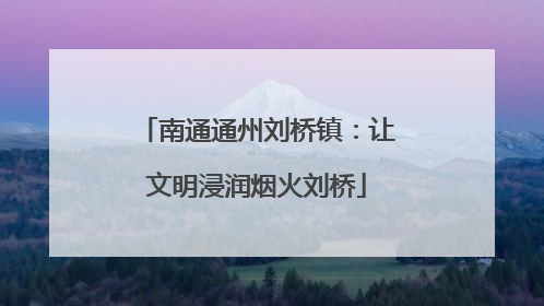 南通通州刘桥镇：让文明浸润烟火刘桥