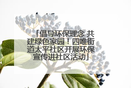 倡导环保理念 共建绿色家园！四唯街道太平社区开展环保宣传进社区活动