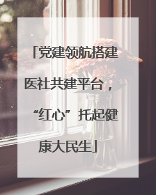 党建领航搭建医社共建平台，“红心”托起健康大民生