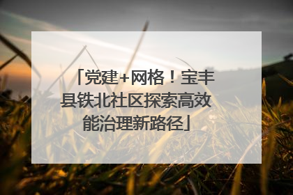 党建+网格！宝丰县铁北社区探索高效能治理新路径