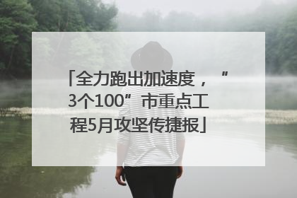 全力跑出加速度，“3个100”市重点工程5月攻坚传捷报
