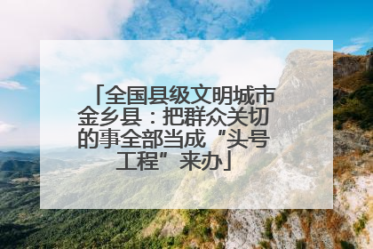 全国县级文明城市金乡县：把群众关切的事全部当成“头号工程”来办