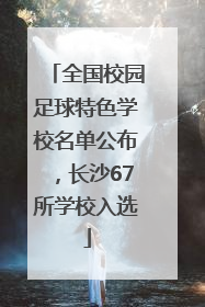 全国校园足球特色学校名单公布，长沙67所学校入选