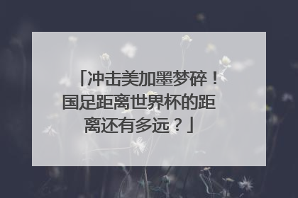 冲击美加墨梦碎！国足距离世界杯的距离还有多远？