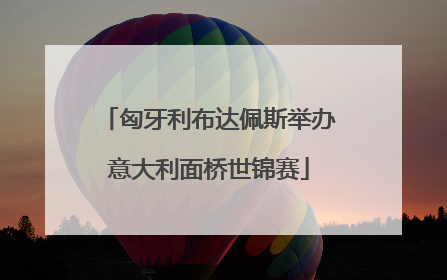 匈牙利布达佩斯举办意大利面桥世锦赛