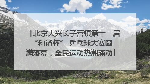 北京大兴长子营镇第十一届 “和谐杯” 乒乓球大赛圆满落幕，全民运动热潮涌动